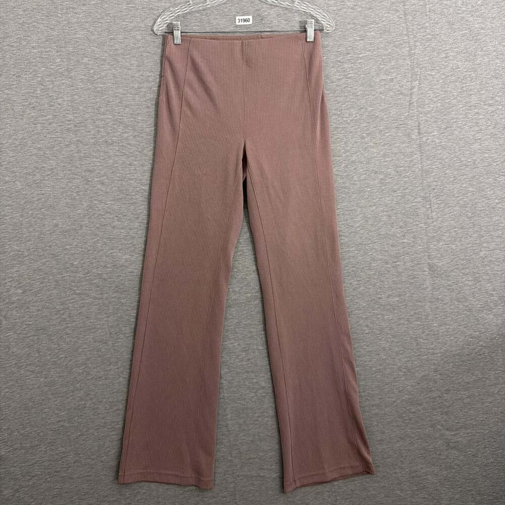 Lululemon Womens Size 8 Ribbed Pink Softstreme High Rise Flared Pant LW5GVKS